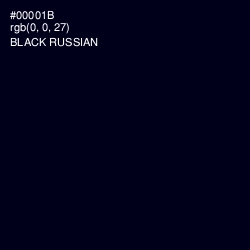 #00001B - Black Russian Color Image